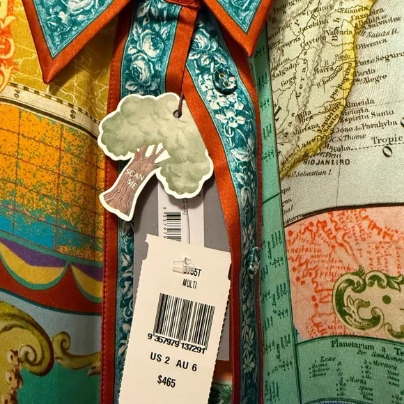 Alemais Atlas Silk Shirt Womens US 2 AU 6 NWT - Picture 4 of 4